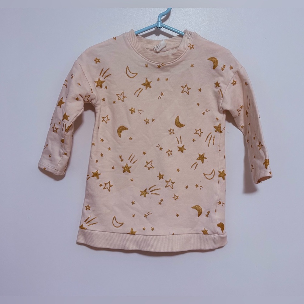 H&M Kids Celestial Long Sleeve Tee - Cream and Gold